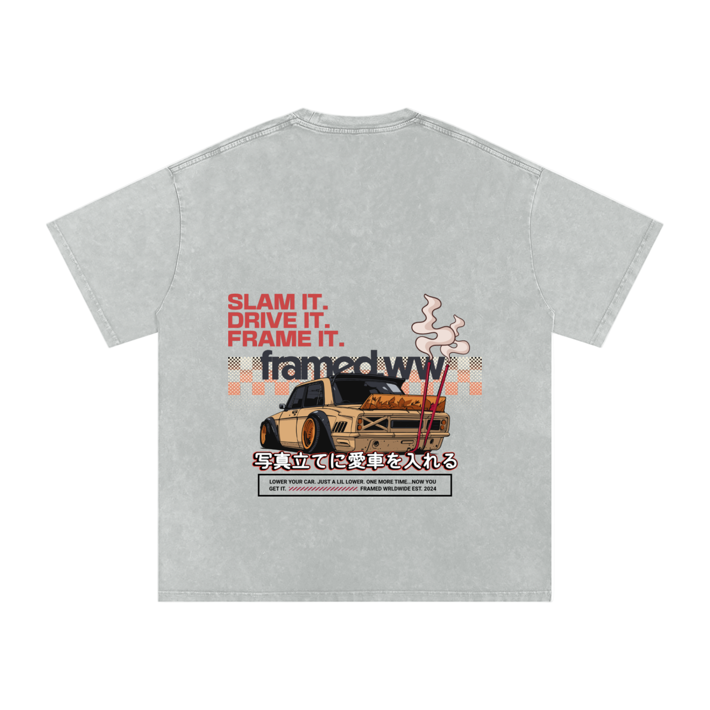 FRAME IT- OVERSIZED TEE (ACID WASH)