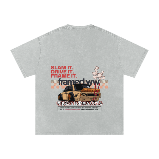 FRAME IT- OVERSIZED TEE (ACID WASH)